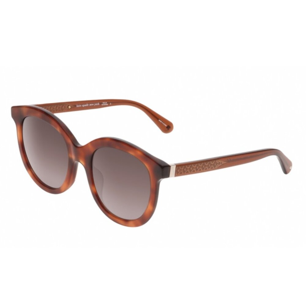 Kate Spade LILLIAN-09Q-HA CatEye Sunglasses Caramel Tortoise/Brown Gradient 53mm